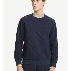 K-SWISS Men's All-Over Patterned Sweatshirt Size L In Navy